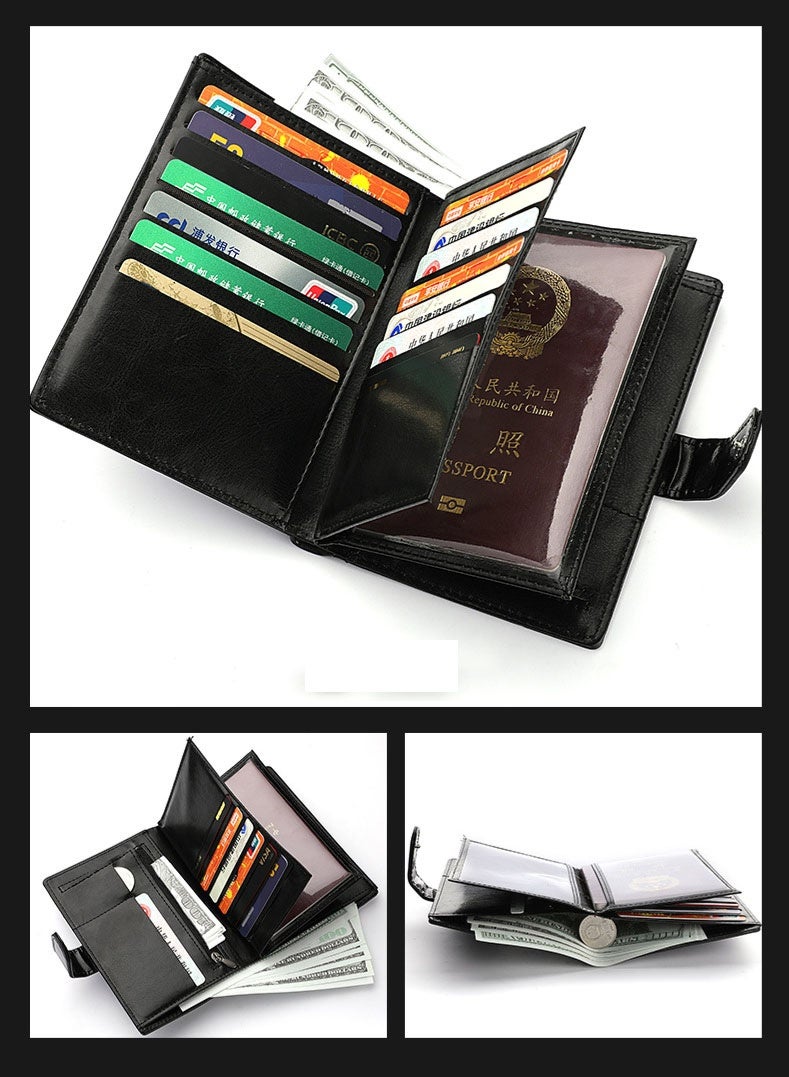 ديبولار محفظة لحفظ جواز السفر، غطاء جواز سفر من الجلد الصناعي، حامل بطاقات مزود بتقنية حجب الترددات اللاسلكية، منظم وثائق السفر، واقي جواز السفر، حامل بطاقات الائتمان، حافظة جواز السفر، محفظة سفر للنساء والرجال - Image 2